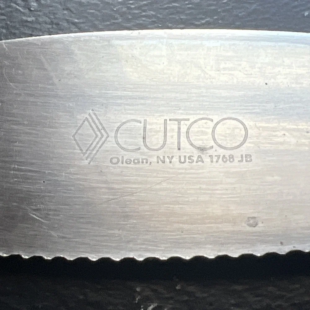 Cutco 1768 JB Serrated Spatula Spreader Knife Made in USA Classic Brown Handle